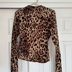 SKIMS X DOLCE GABANA Leopard Print Long Sleeve Top